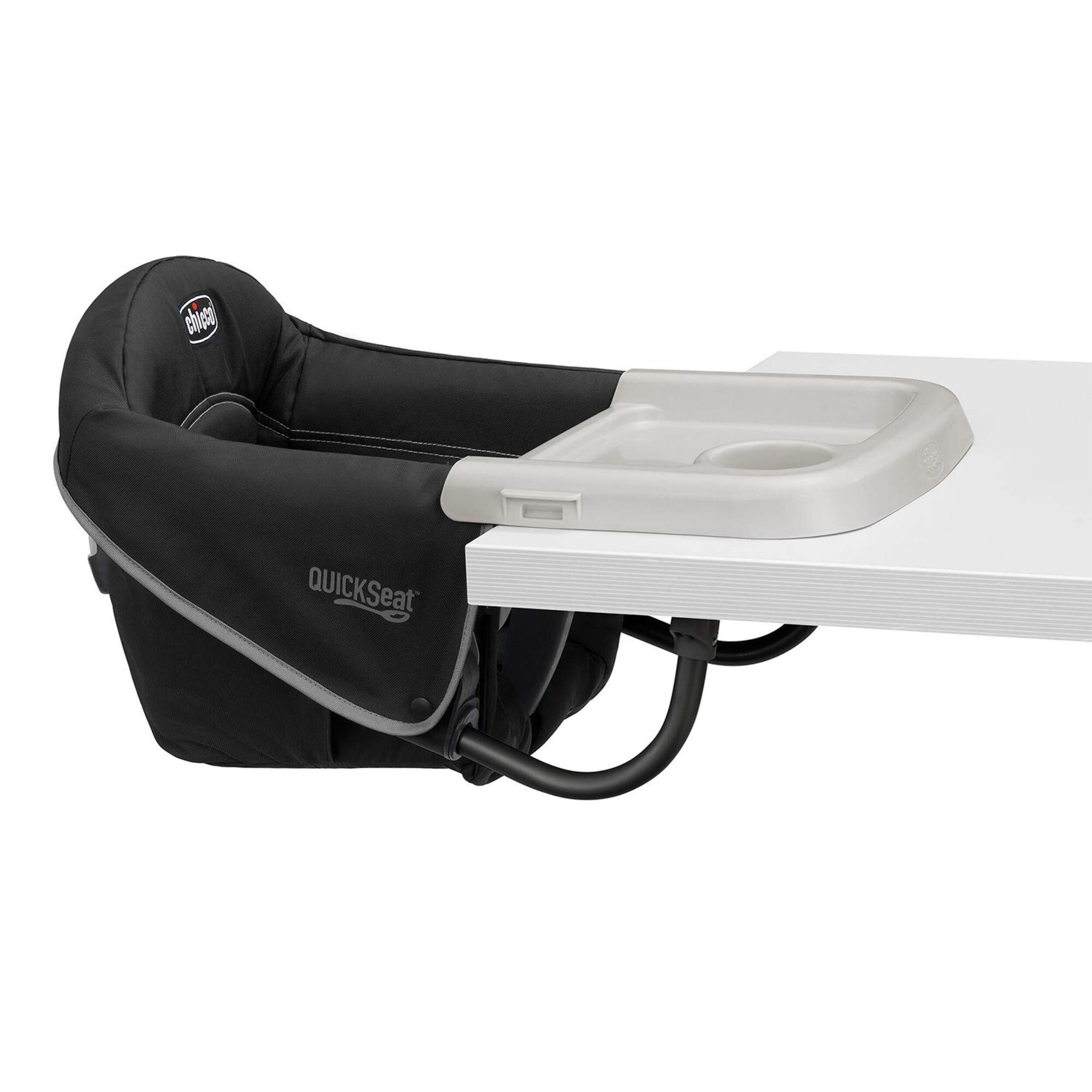 Siège de table portatif à accrocher Chicco Quickseat, graphite Front_Angled_Right