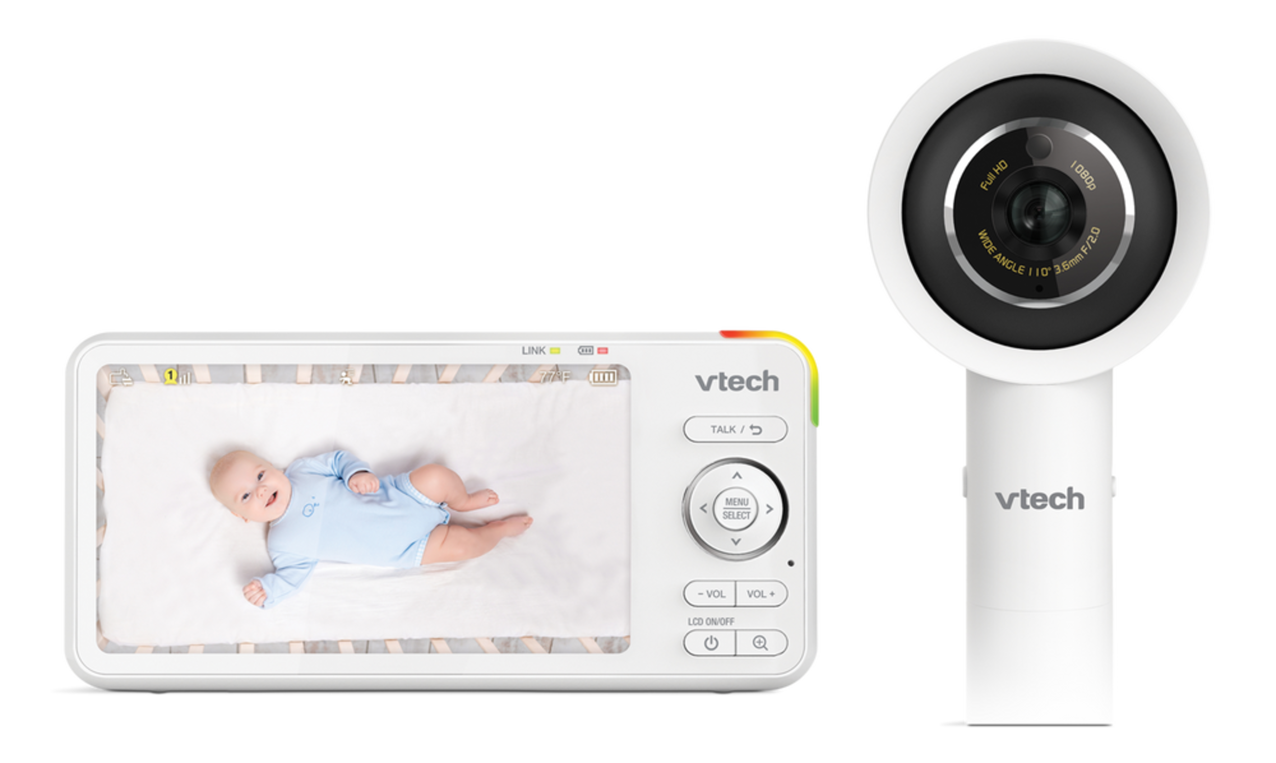 VTech 1080p Remote Access Sleep Safety Video Baby Monitor Front_Flat