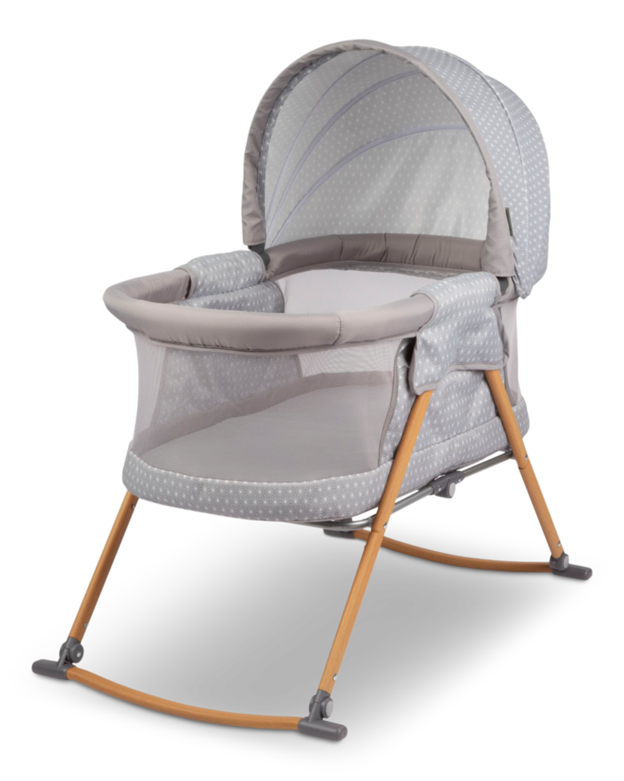 Safety 1st Amherst Rocking Baby Bassinet Front_Three_Fourths_Angled_Left