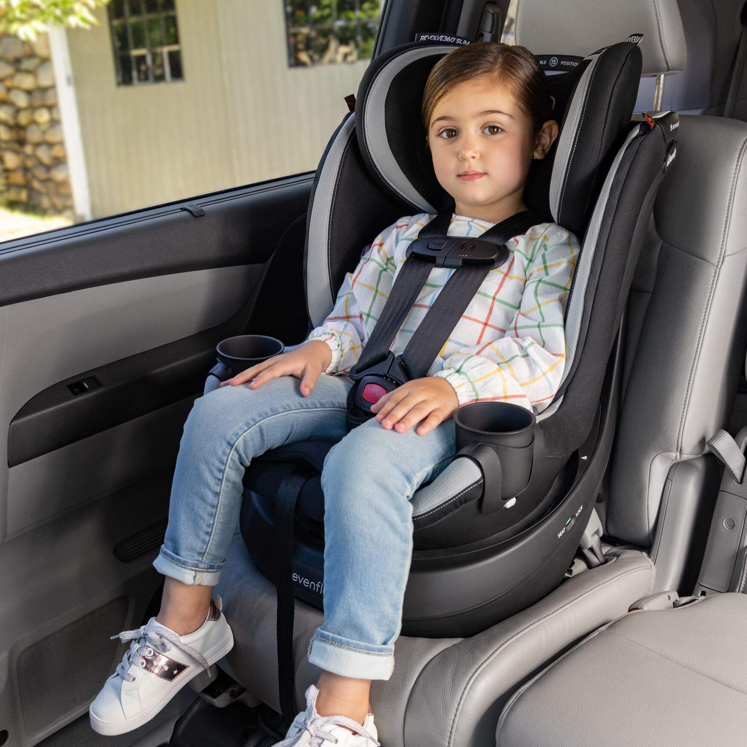 Evenflo Revolve360 Rotational AllinOne Slim Convertible Car Seat