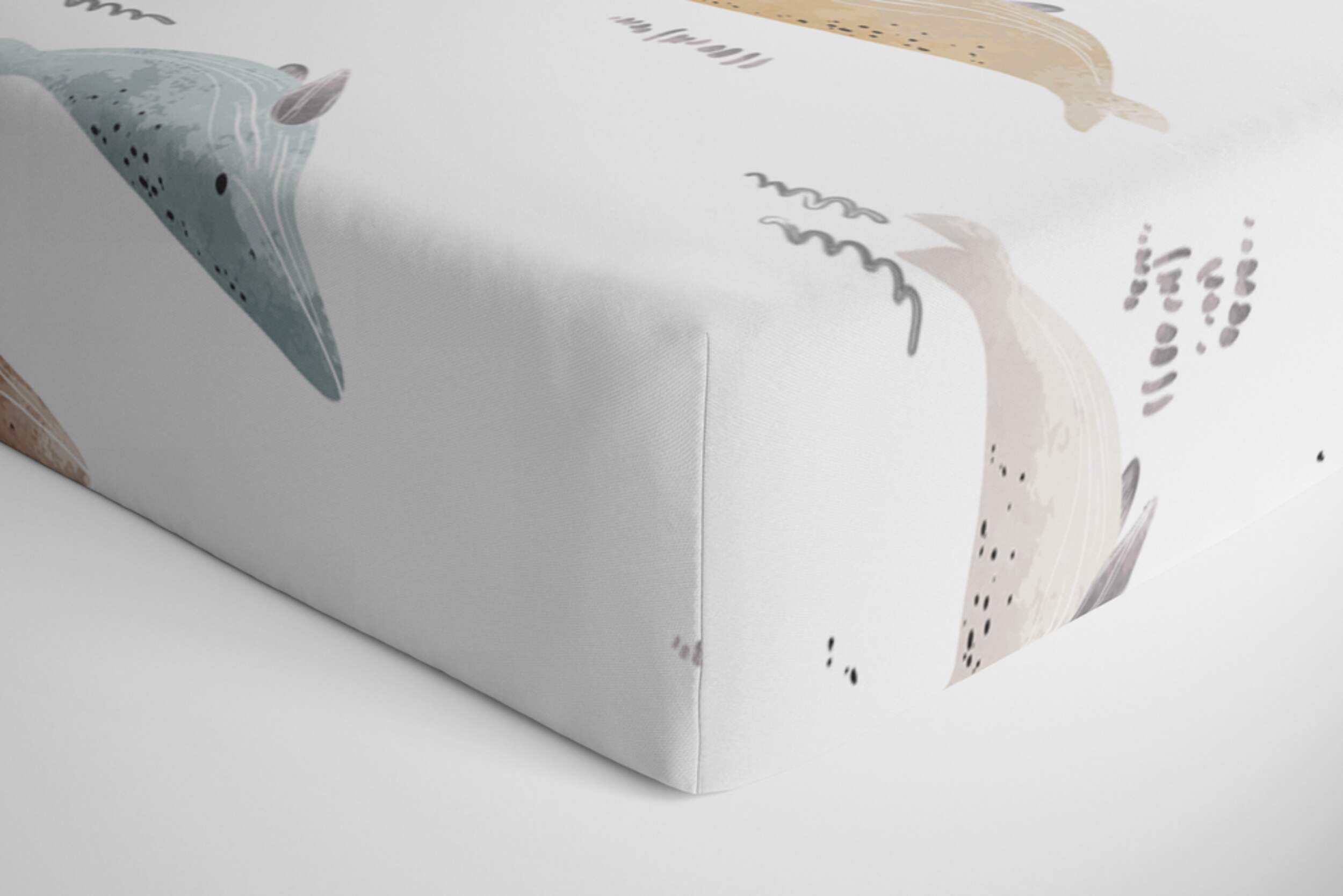Kushies Fitted Percale Crib Sheet, Whales Pattern Canadian Tire