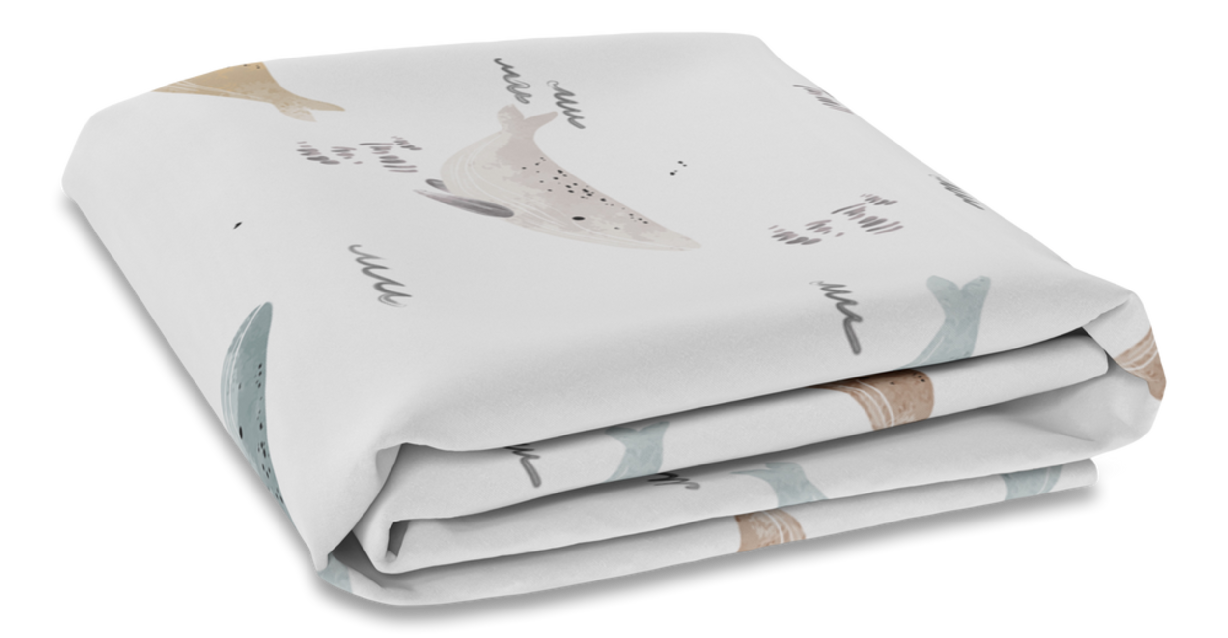 Kushies Fitted Percale Crib Sheet, Whales Pattern Canadian Tire