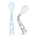 Kushies Silibend Spoons, Blue/Sand, 2-pk Front_Flat