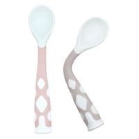 Kushies Silibend Spoons, Pink/Sand, 2-pk Front_Flat