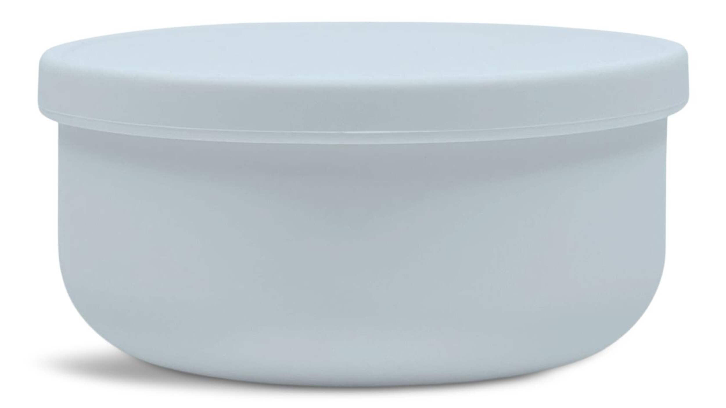 Kushies Silisnack Saver Silicone Bowl & Lid, Blue Front_Elevated