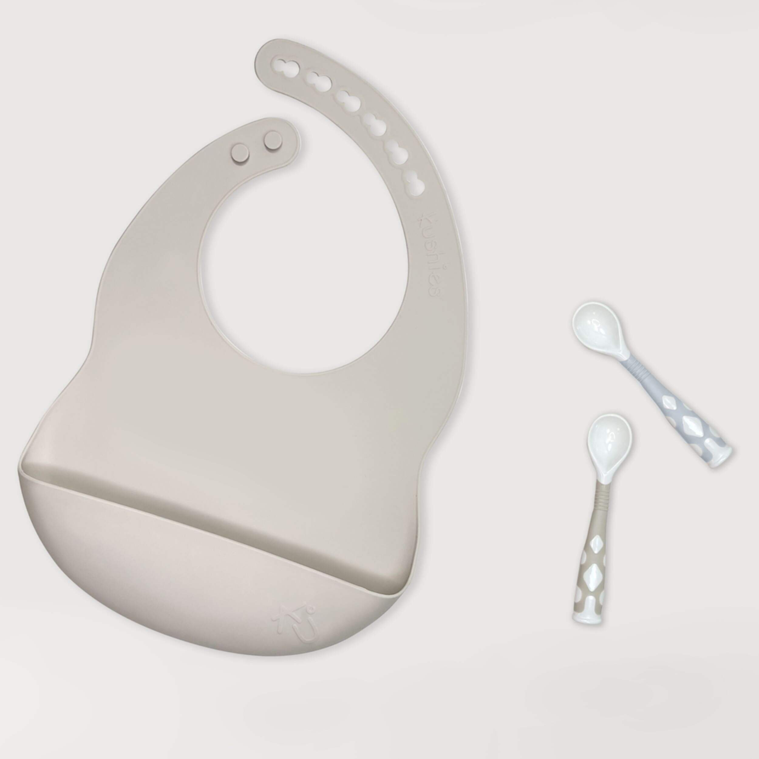 Kushies Silibib Silicone Feeding Bib, Sand Canadian Tire