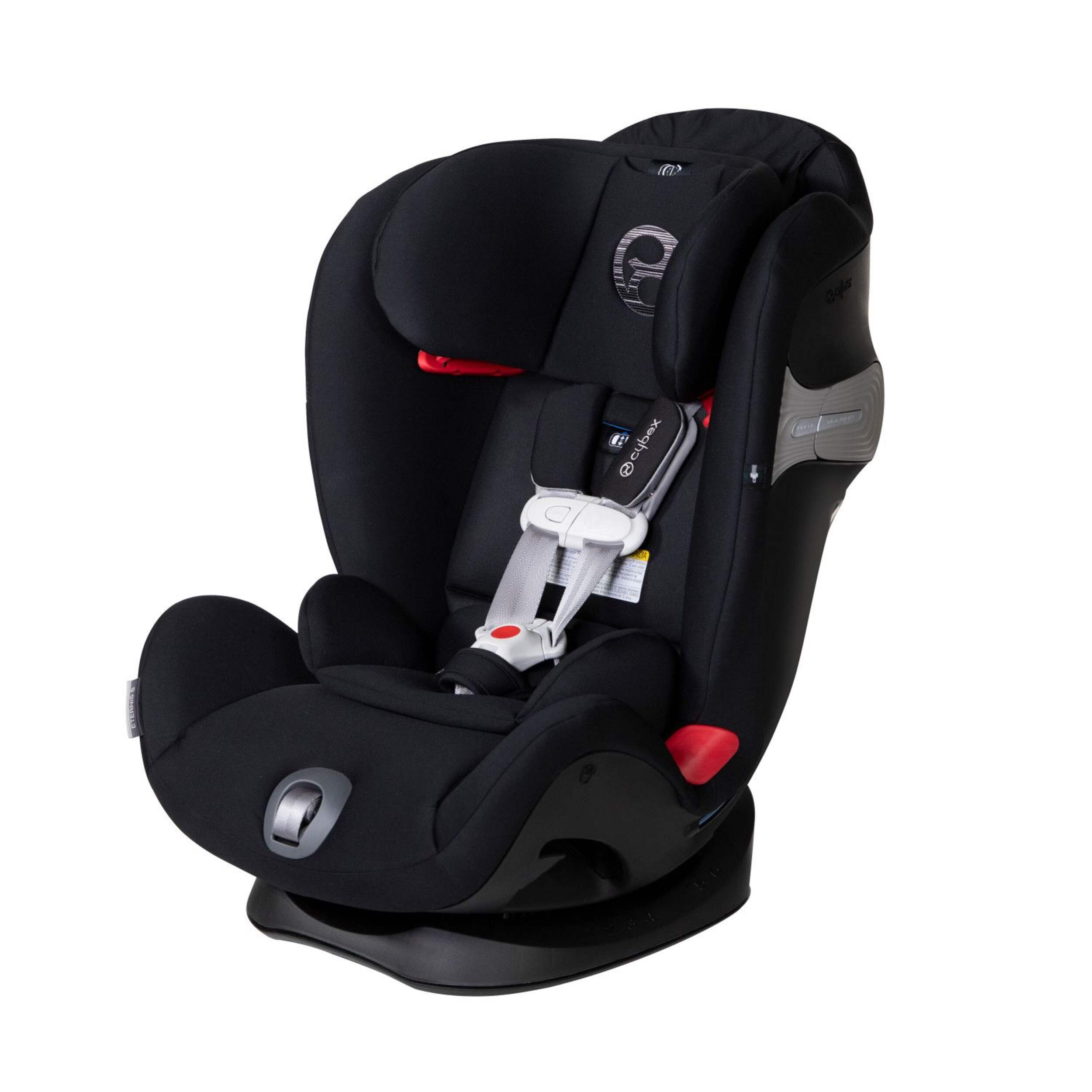 CYBEX Eternis S All-In-One Convertible Car Seat with SensorSafe™, Black Front_Three_Fourths_Angled_Left