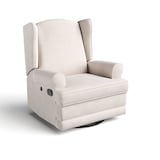 Storkcraft® Serenity Wingback Upholstered Recline Glider Front_Three_Fourths_Angled_Right