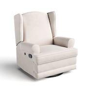 Storkcraft® Serenity Wingback Upholstered Recline Glider