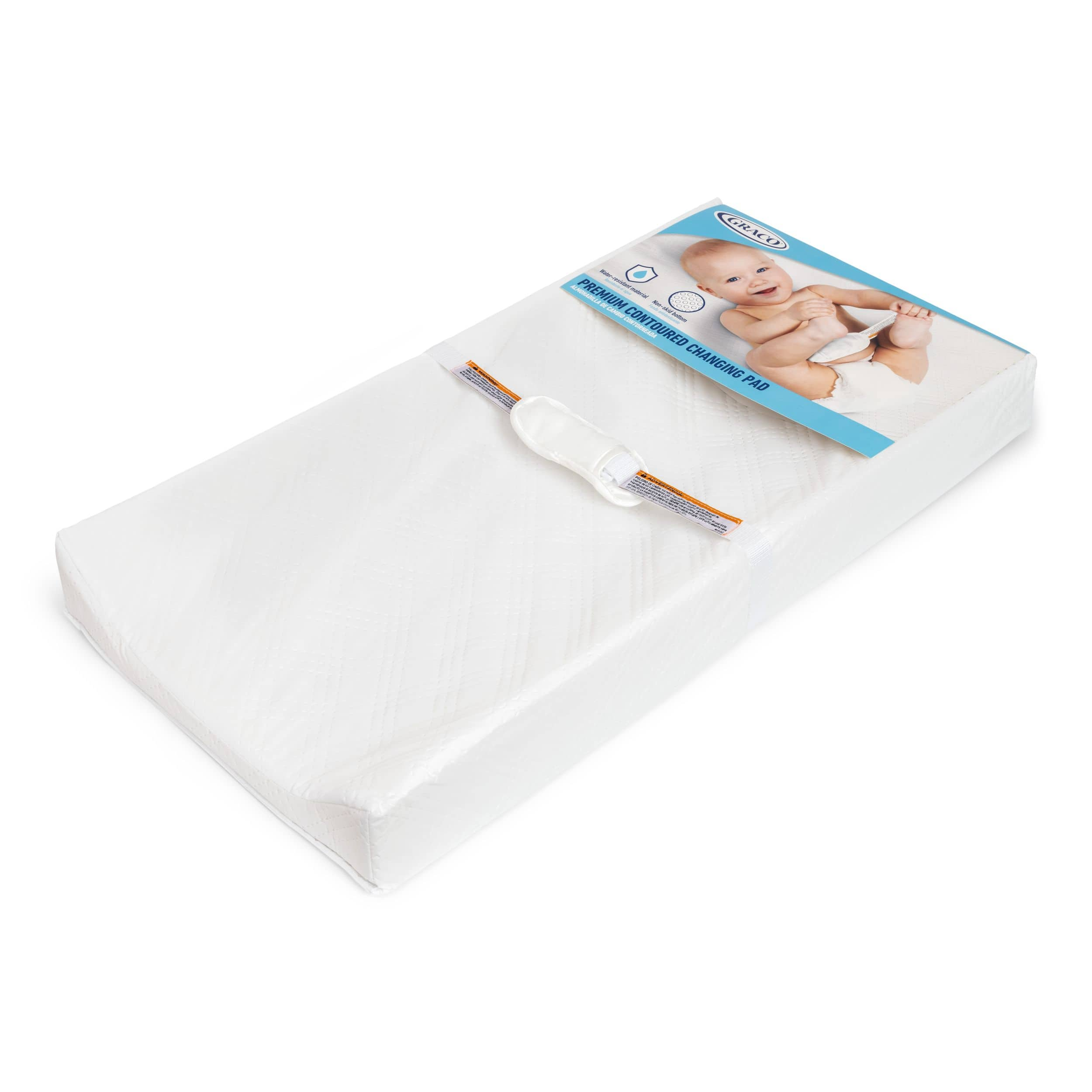 Graco Premium Contoured Baby Changing Pad with Non Skid Bottom White Canadian Tire