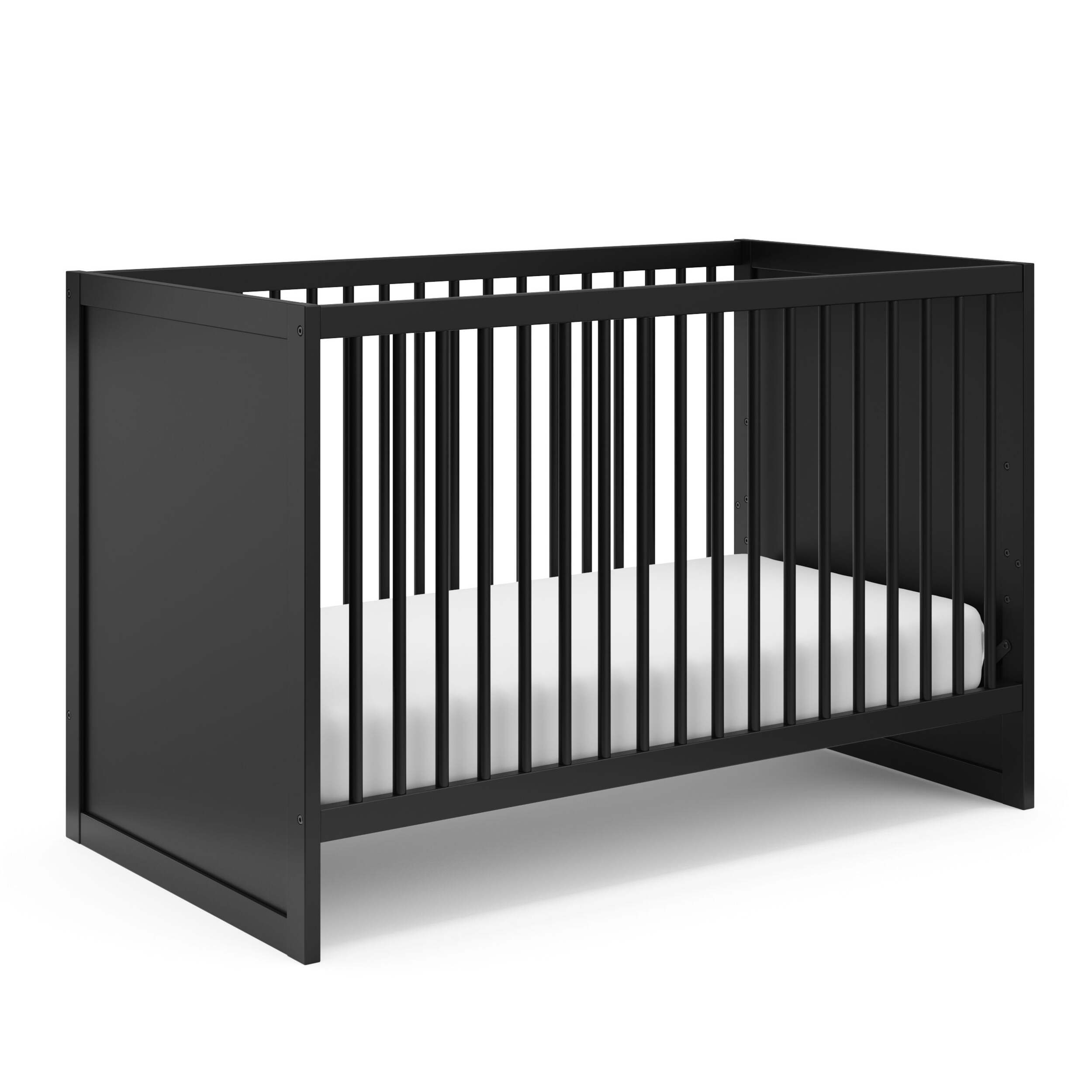 Storkcraft® Calabasas 3-in-1 Convertible Crib, Black Front_Three_Fourths_Angled_Right