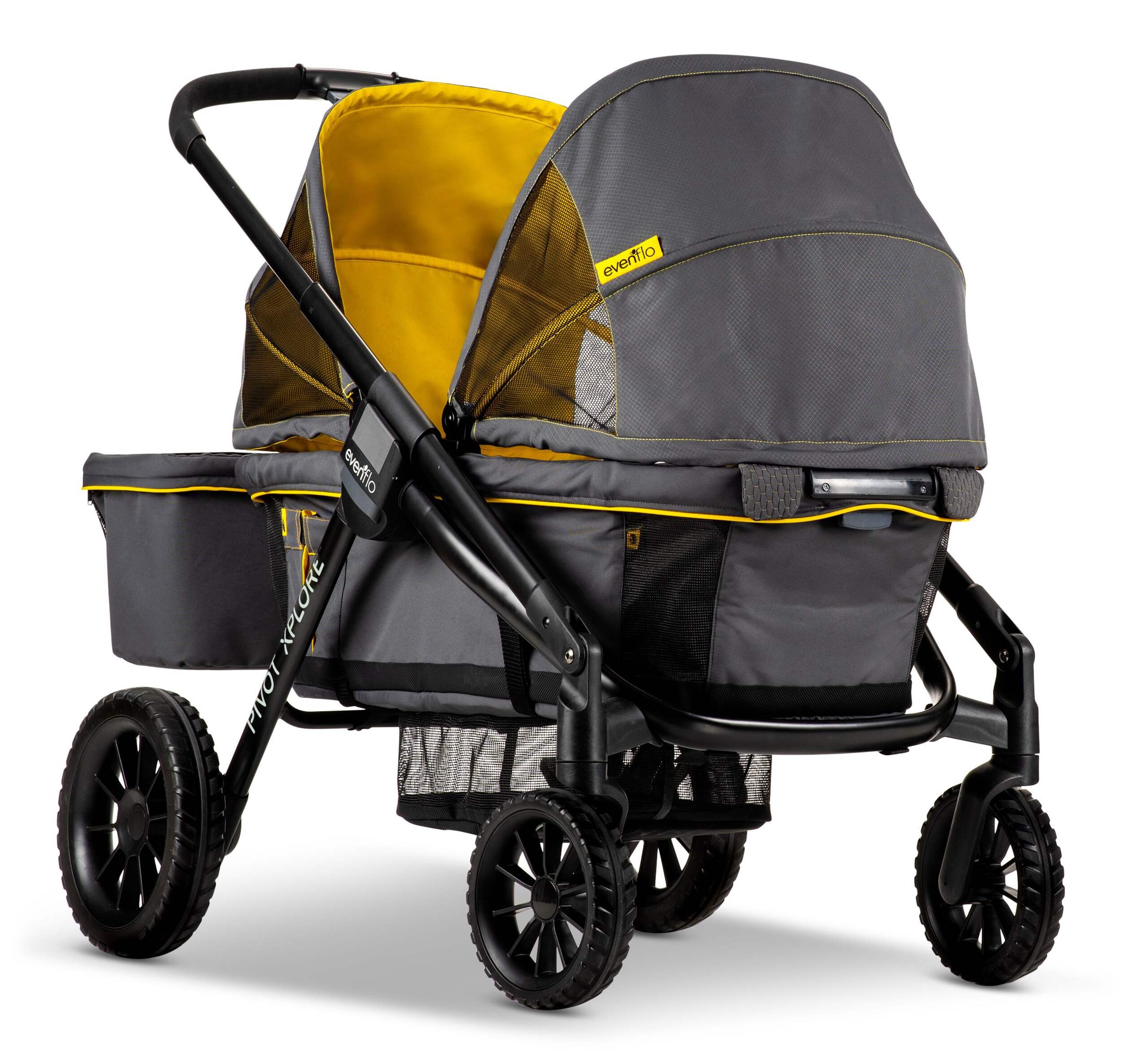 Evenflo Pivot Xplore All-Terrain Stroller Wagon Front_Three_Fourths_Angled_Right