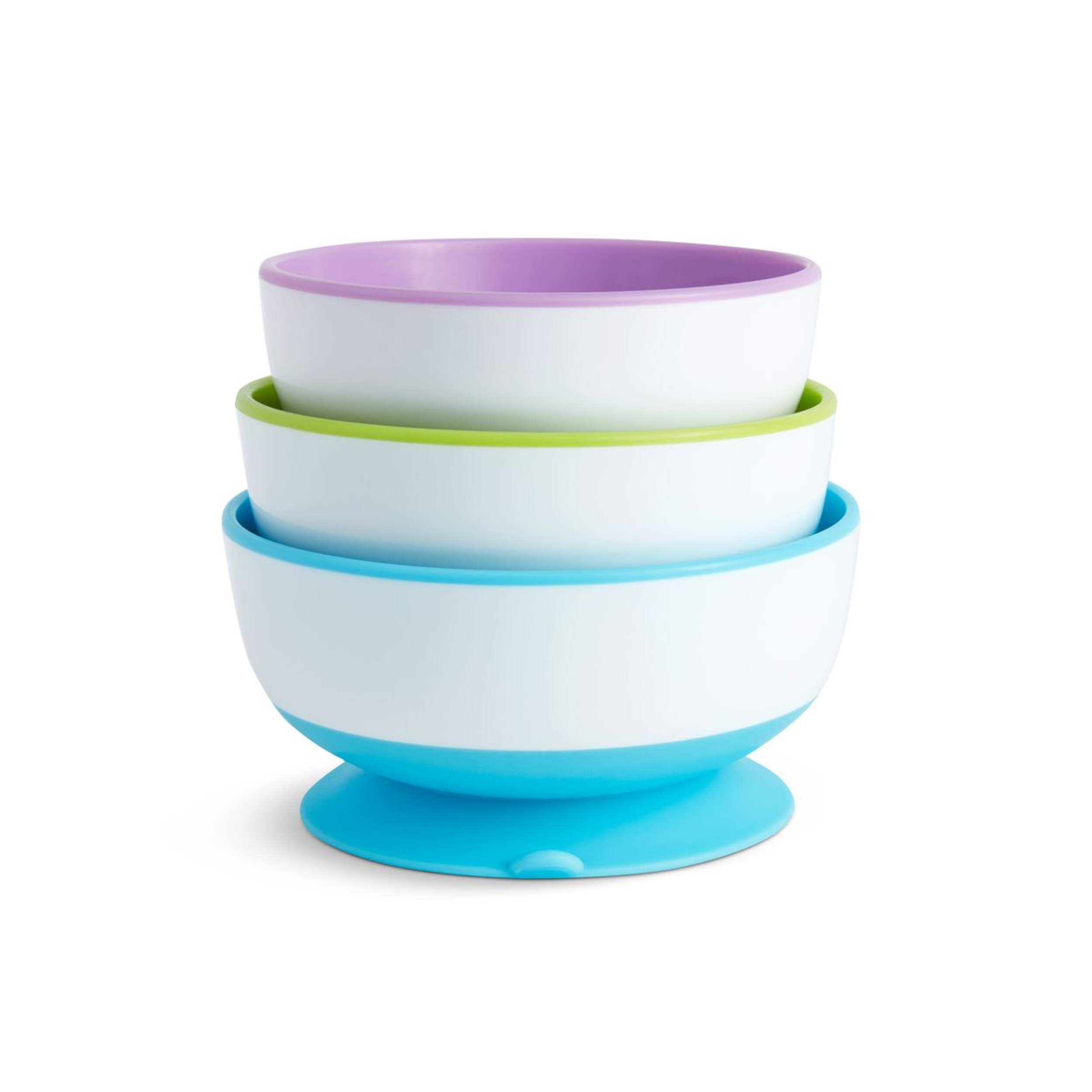 Bols à ventouse Munchkin Stay Put, paq. 3 Front_Elevated