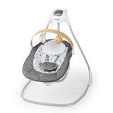 Ingenuity Compact Baby Swing, 6-Speed, Parker, Ages 0-9 Months Front_Three_Fourths_Angled_Left