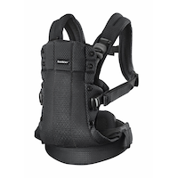 BabyBjörn Baby Carrier Harmony, Black Front_Three_Fourths_Angled_Left