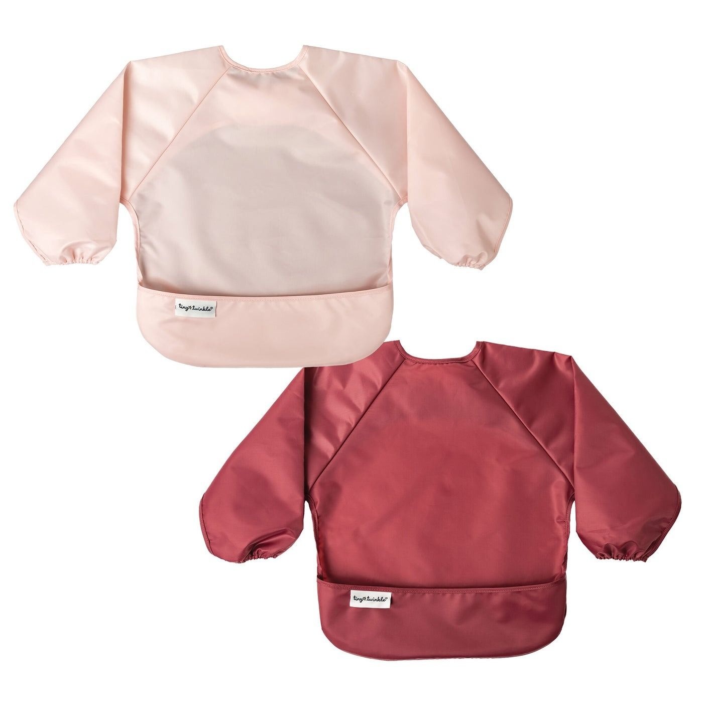 Tiny Twinkle MessProof Apron Bibs, Rose Burgundy, 2pk Canadian Tire