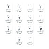 Lulujo Baby's 1st Year Milestone Blanket, Hello World Wreath Front_Flat