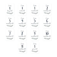Lulujo Baby's 1st Year Milestone Blanket, Hello World Wreath Front_Flat