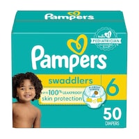 Pampers Swaddlers Size 6 Leak-Free Diapers, 50-pc Front_Elevated