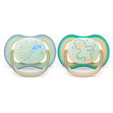 Philips Avent Ultra Air Pacifier, 0-6 Months, Smiling Star & Owl, 2-pk Front_Flat