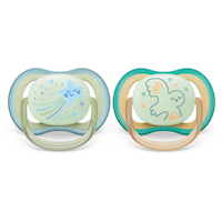 Philips Avent Ultra Air Pacifier, 0-6 Months, Smiling Star & Owl, 2-pk Front_Flat