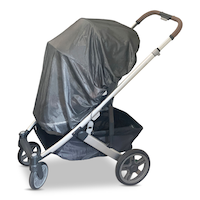 Jolly Jumper Solar Safe Stroller Net, Grey Front_Angled_Left