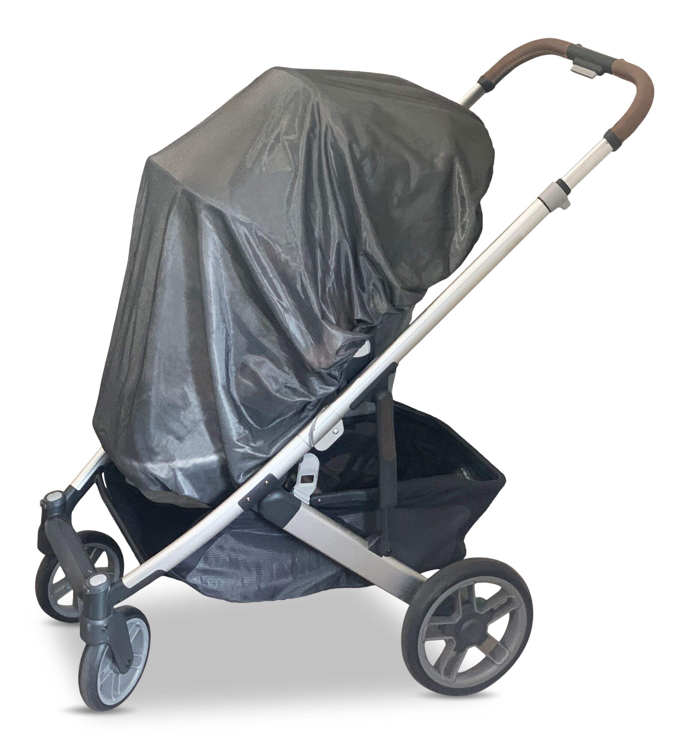 Jolly Jumper Solar Safe Stroller Net, Grey Front_Angled_Left