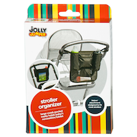 Jolly Jumper Large Stroller Bag Organizer, Black Front_Flat