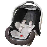 Jolly Jumper Pee Pee Pad for Car Seat & Stroller, Grey Front_Three_Fourths_Angled_Left