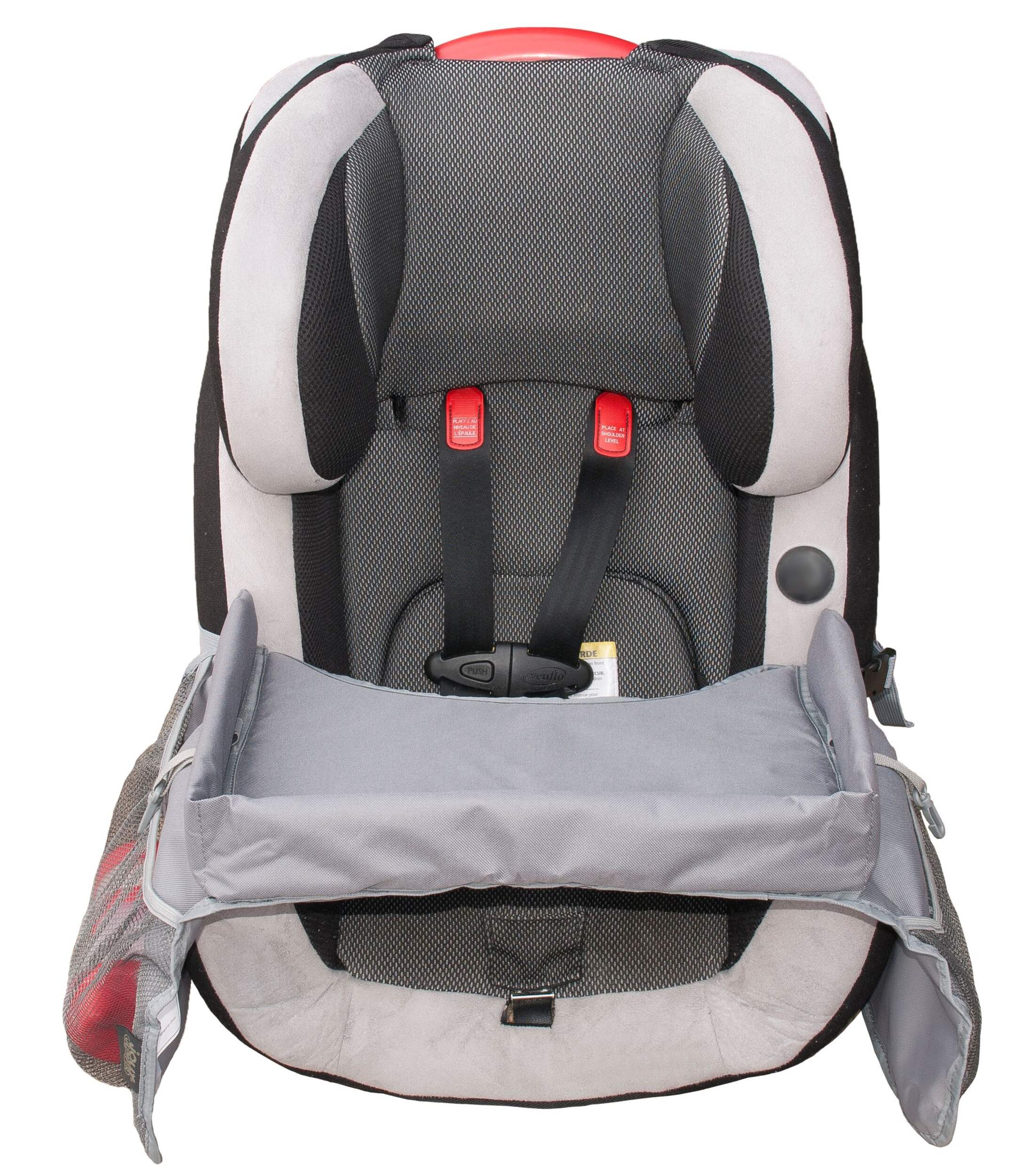 Jolly Jumper Soft Car Seat Travel Tray Organizer, Grey Front_Elevated