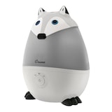 Crane Pediatric Cool Mist Humidifier with Vapor Tray and Diffuser, Raccoon Front_Angled_Left