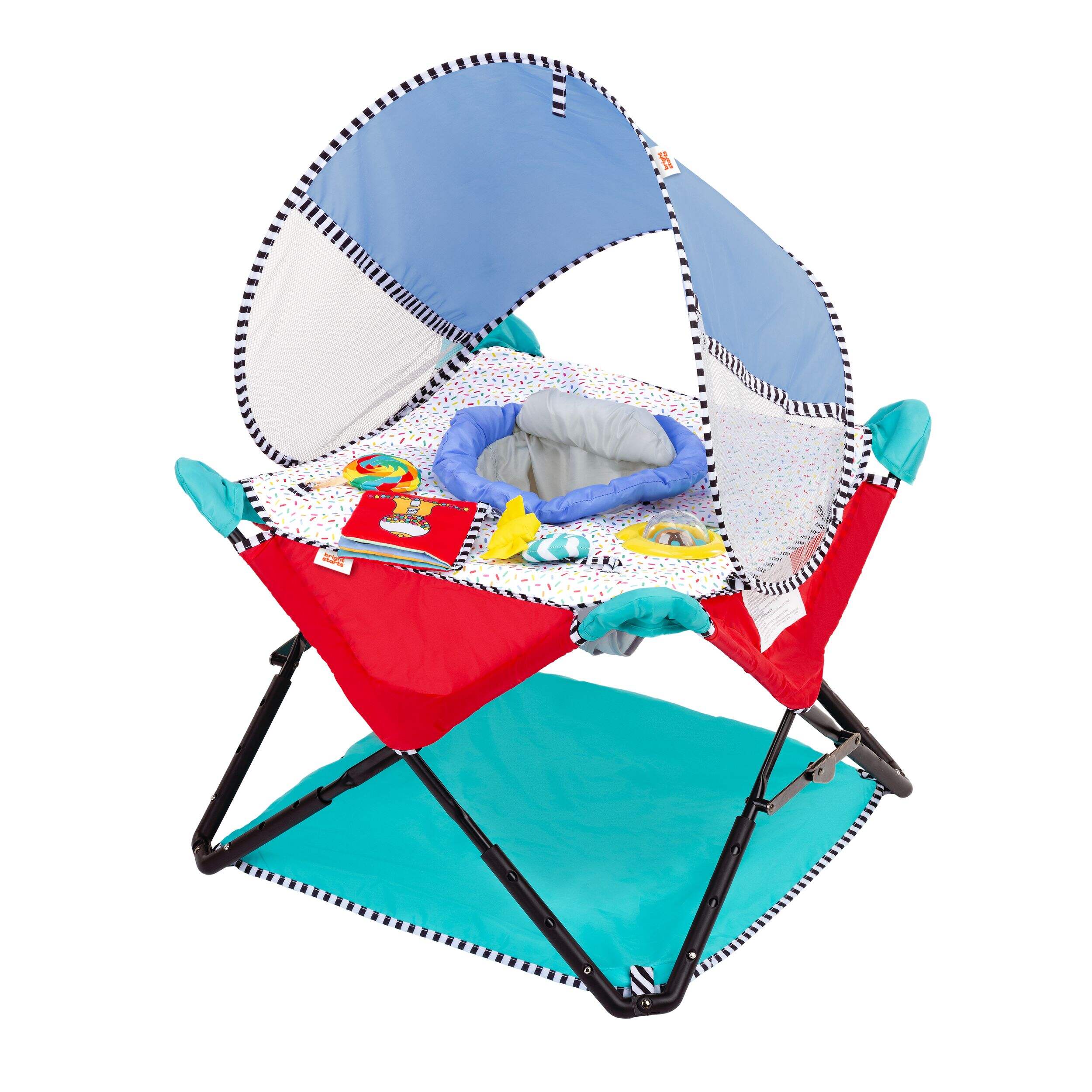 Bright Starts Pop N' Jump Portable Activity Jumper, Sweet Treats Front_Angled_Left