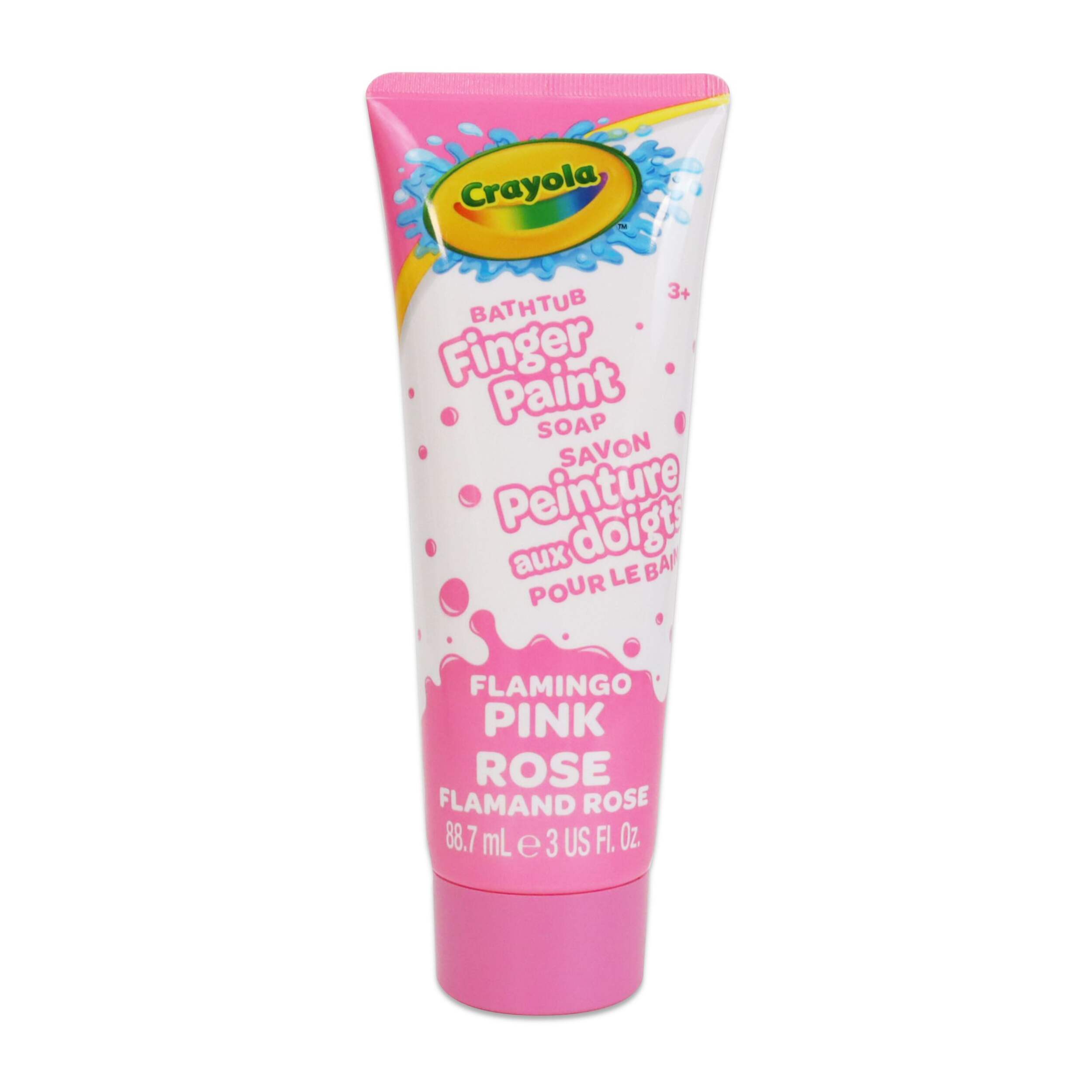 Savon à doigts pour le bain Crayola, rose Front_Flat