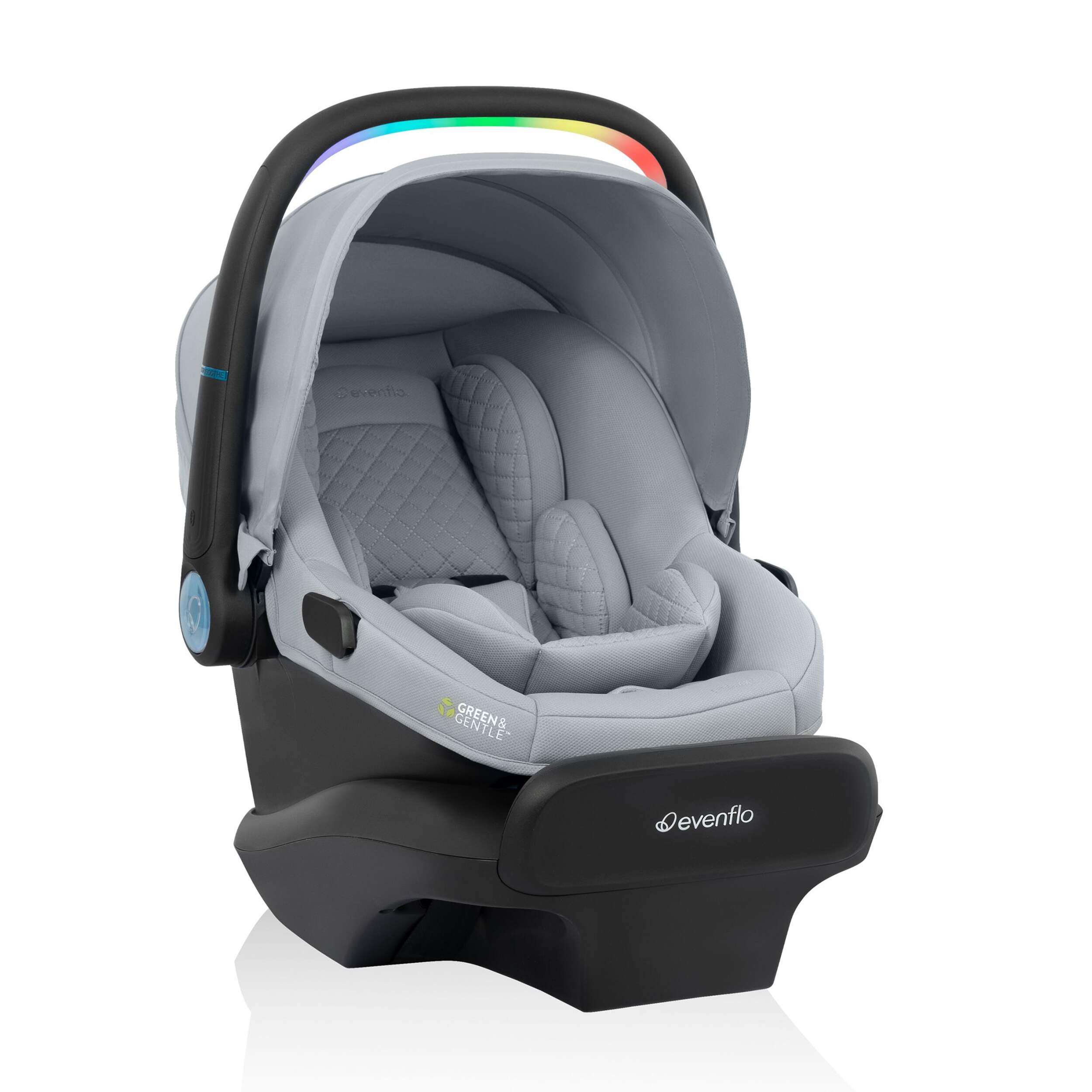 Evenflo Revolve Litemax NXT Gold Rotational Infant Car Seat with Sensory Soothe Handle Front_Angled_Right