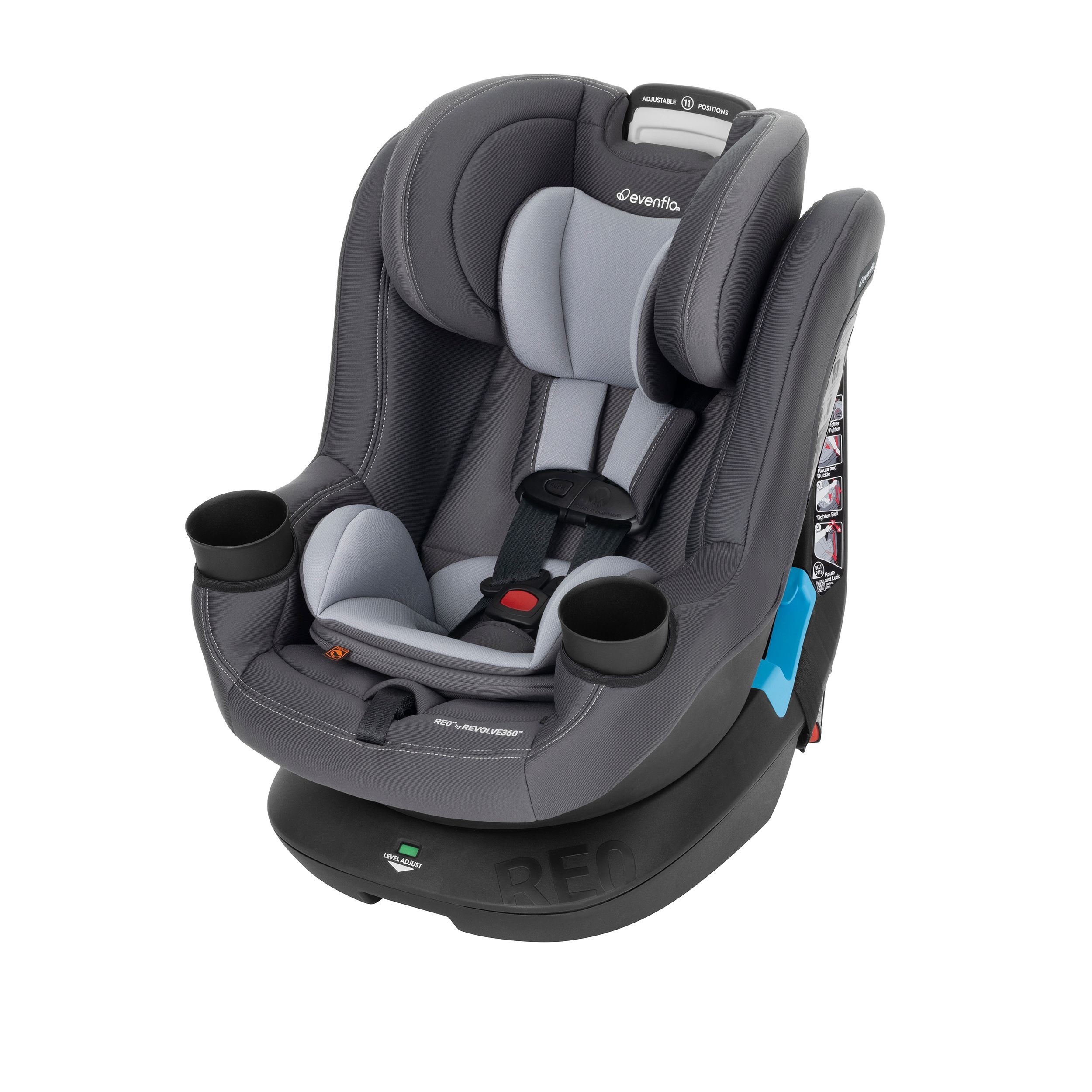 Evenflo Reo By Revolve 360 Core Convertible Car Seat with Quick Clean Cover