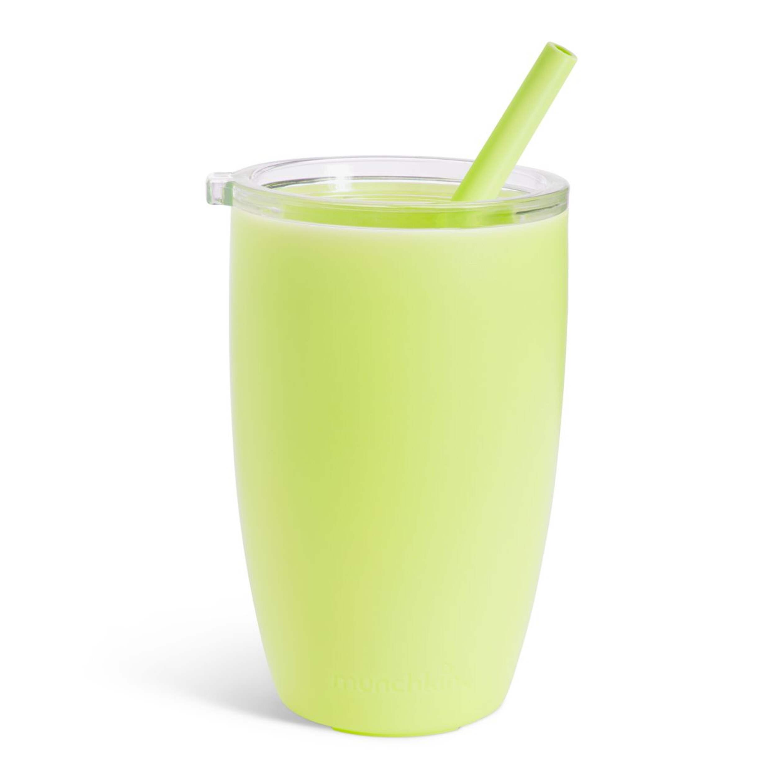 Gobelet à paille Munchkin Simple Clean, vert, 10 oz Front_Flat