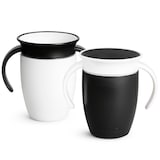 Munchkin® Miracle® 360° Black & White Trainer Cup, 7-oz, 2-pk Front_Elevated