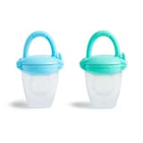 Munchkin® Silicone Baby Food Feeder, Blue/Mint, 2-pk Front_Flat
