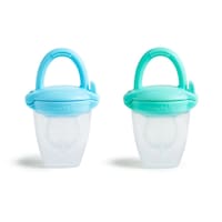 Munchkin® Silicone Baby Food Feeder, Blue/Mint, 2-pk Front_Flat