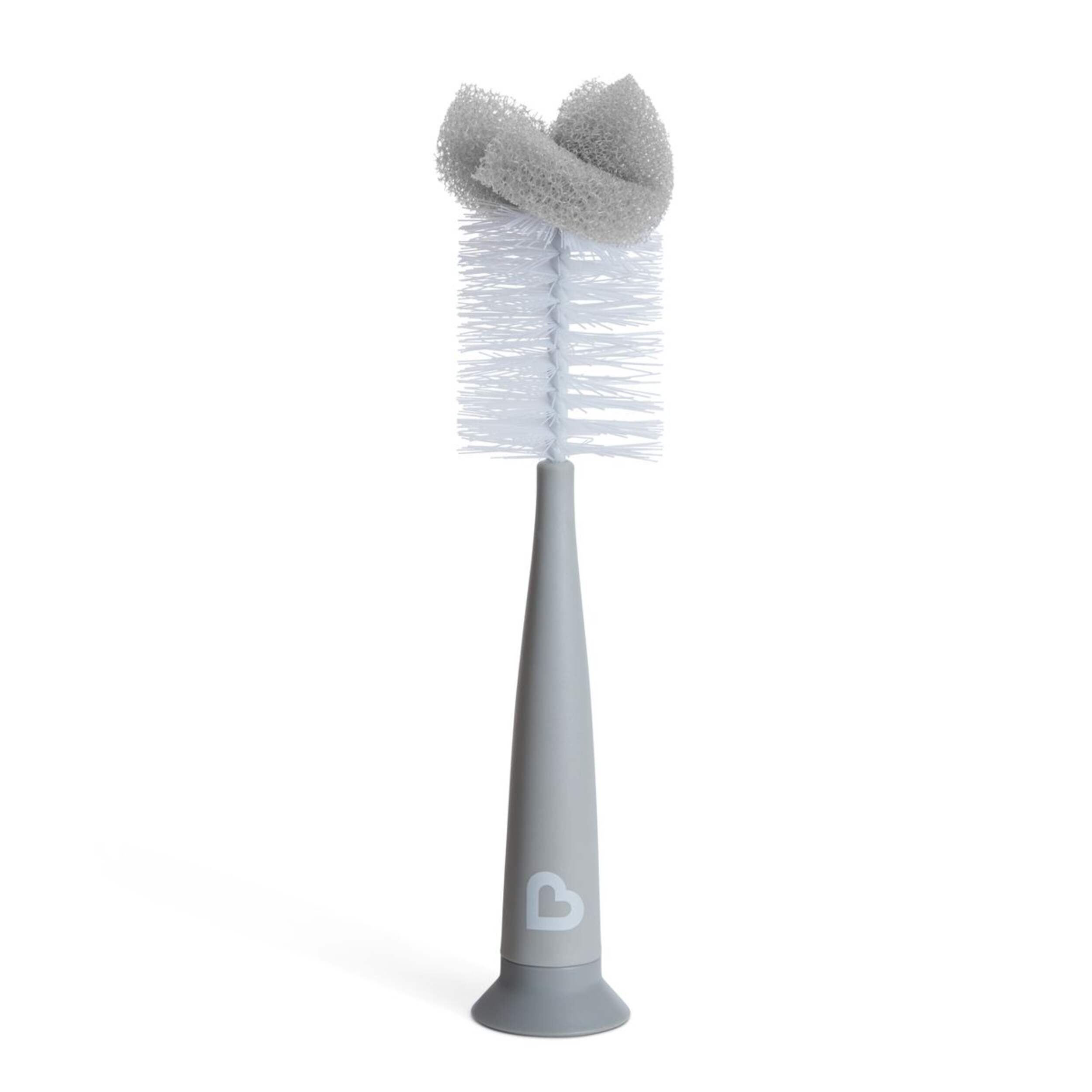 Munchkin® Sponge™ Bottle Brush, Grey Front_Flat