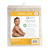 Simmons Organic Crib Mattress Waterproof Protector Front_Flat