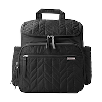 Skip Hop Forma Diaper Backpack, Black Front_Flat