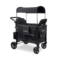 Wonderfold W2 Elite Double Stroller Wagon, 2-Seater, Black