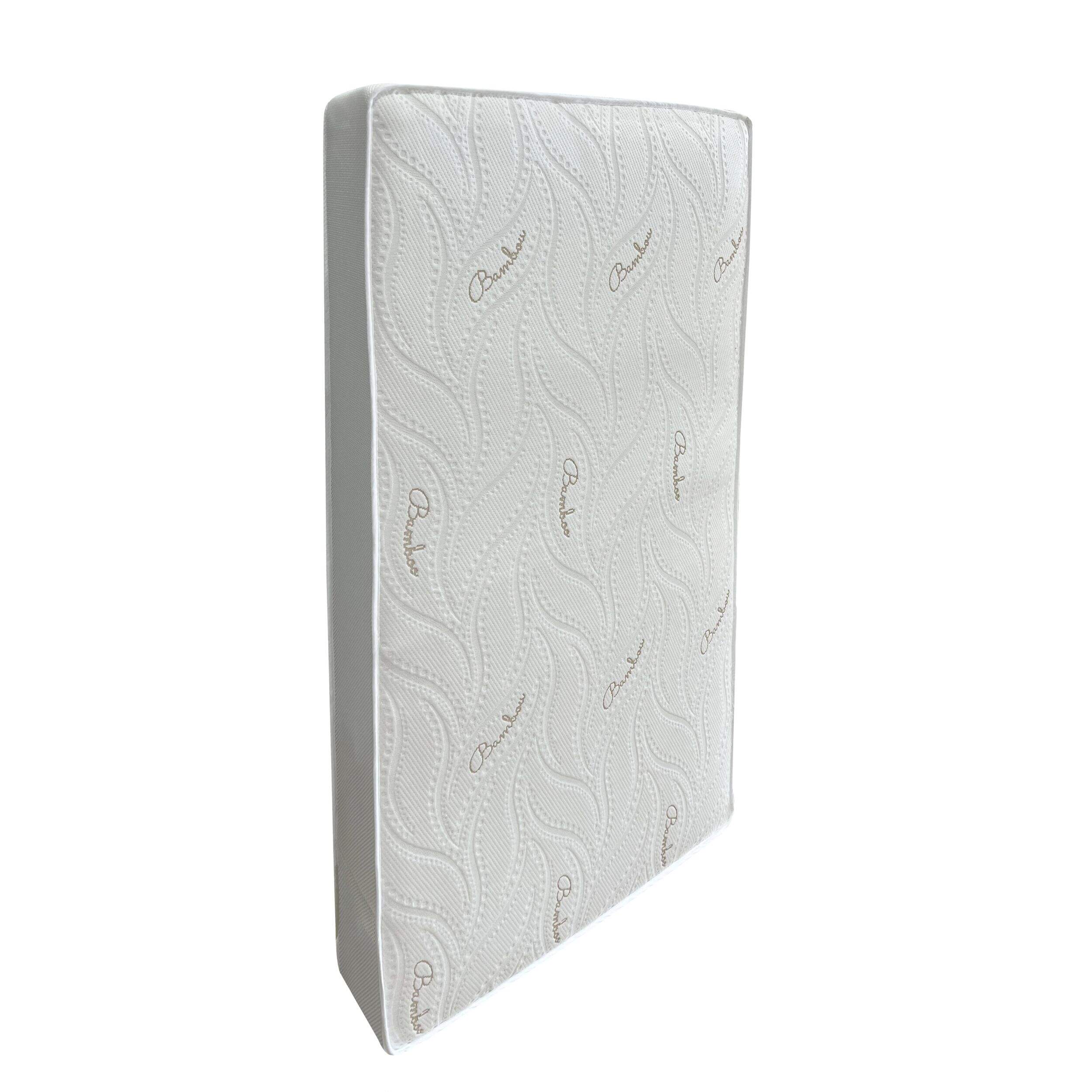 Simmons Extra Firm 2 Sided Crib Mattress with Bamboo Knit Cover Front_Three_Fourths_Angled_Right