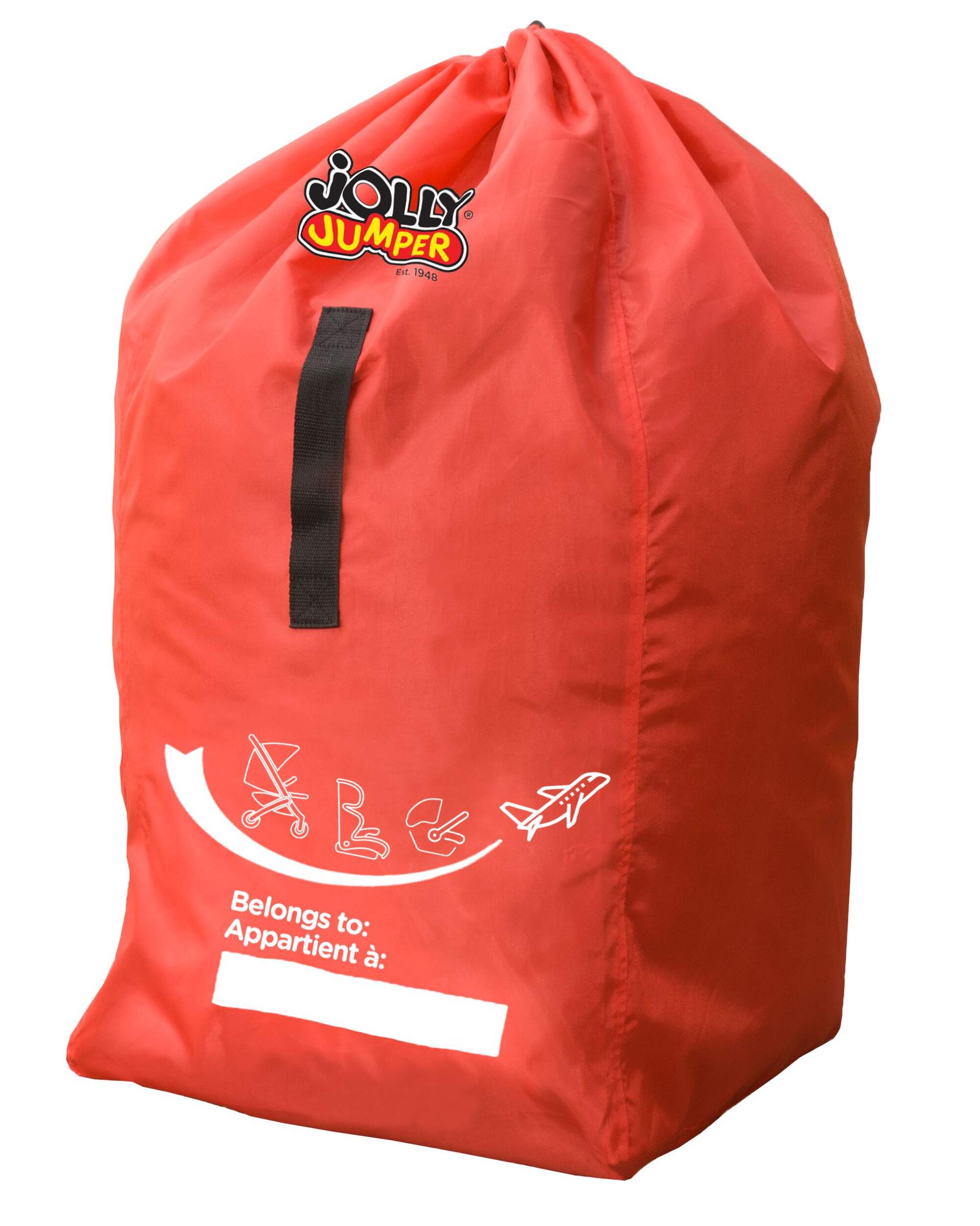 Jolly Jumper Car Seat EZ Flight Travel Bag, Red Front_Angled_Left