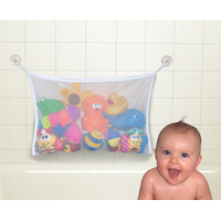 Jolly Jumper Bath Tub Toy Bag with Drying Mesh, White Front_Flat