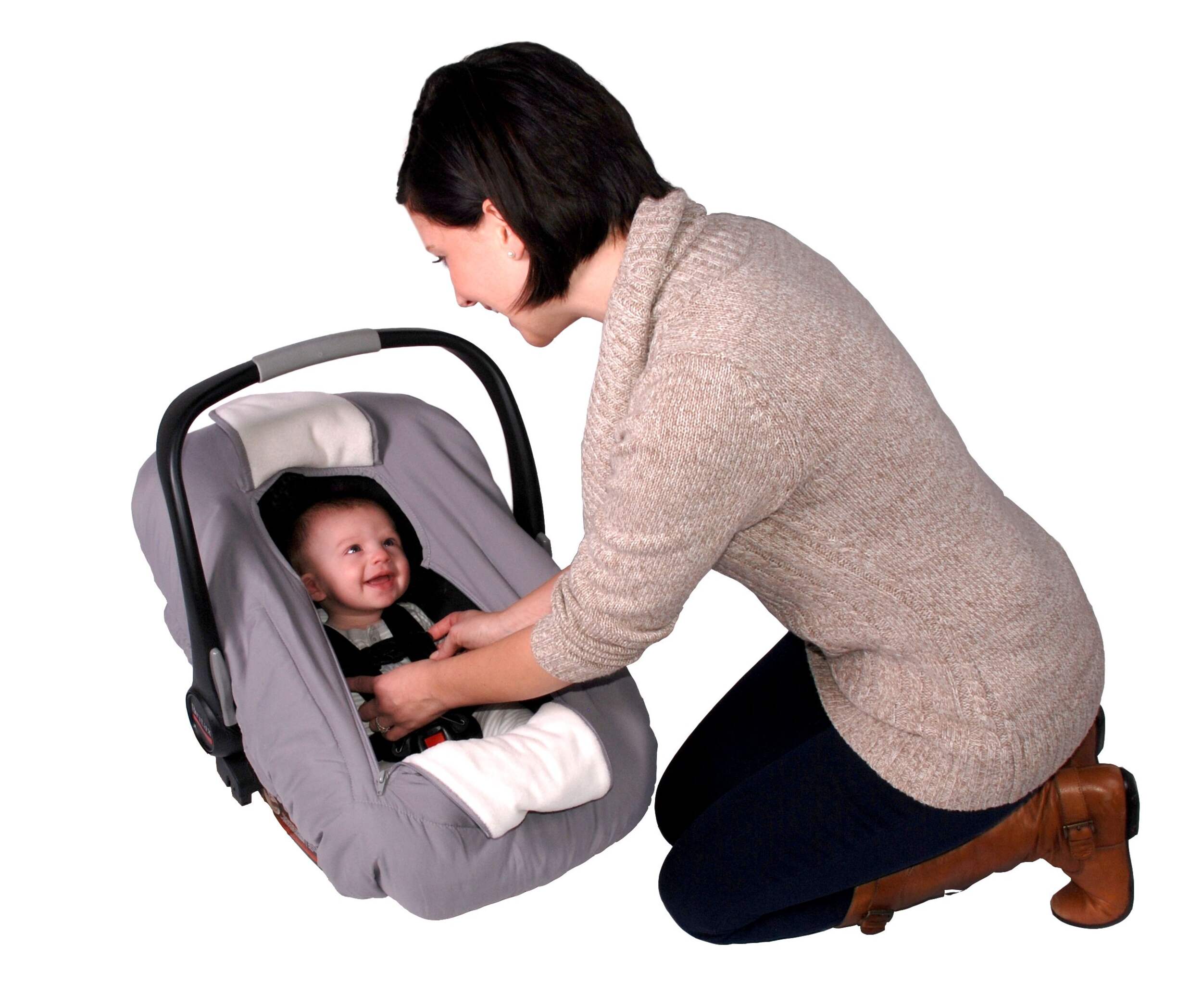 Jolly Jumper Sneak-A-Peek Infant Car Seat Cover Front_Three_Fourths_Angled_Right