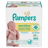 Lingettes pour bébés Pampers non parfumées, peau sensible, 504 lingettes, paq. 6 Front_Elevated