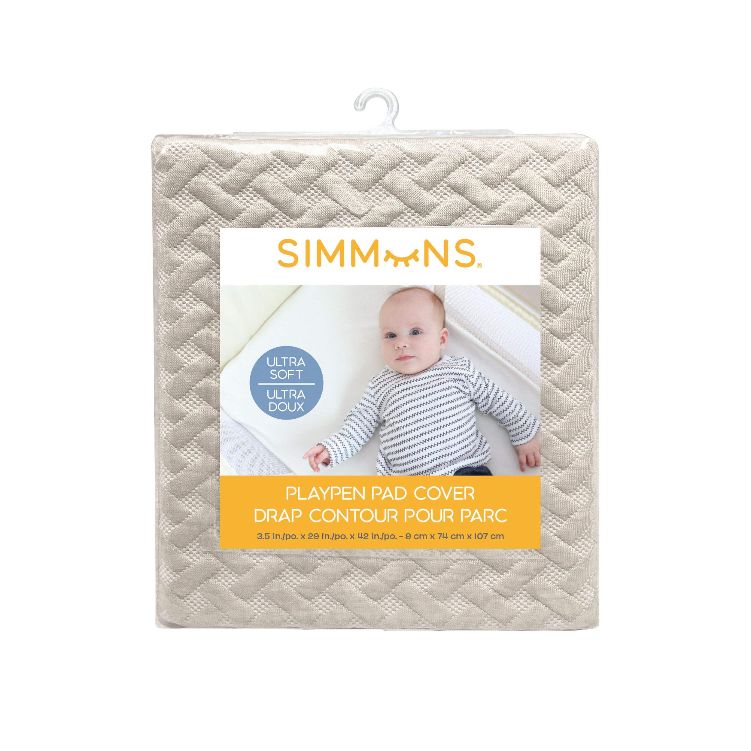 Housse de parc Simmons, sable Front_Flat