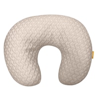 Simmons Deluxe Nursing Pillow with Removable Cover, Sand Overhead_Flat